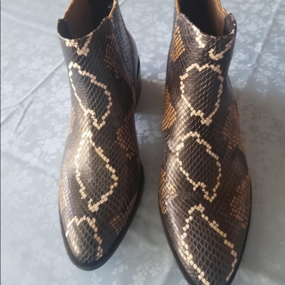 Snakeskin Booties